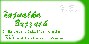 hajnalka bajzath business card